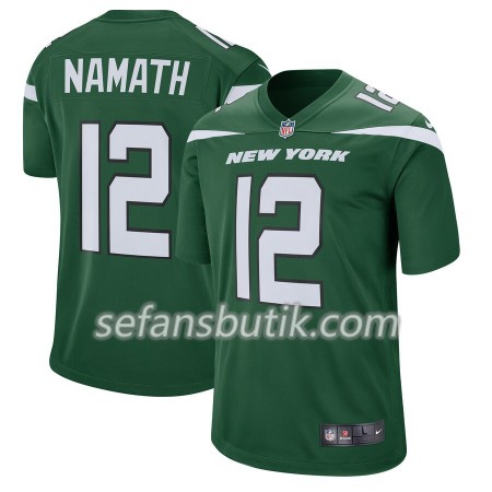 New York Jets Tröjor Joe Namath 12 Nike Grön - Herr New York Jets Tröjor Joe Namath 12 Nike Grön - Herr